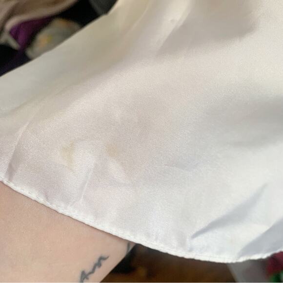 VTG Dave & Johnny 1980s Prom Dress Mesh Neckline Oversized Bow 9/10 JR HOCO Prom - Picture 13 of 15